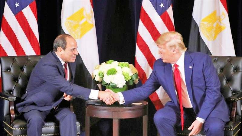 ټرمپ د السیسي ستاینه وکړه ، چې د مصر له لاریونونو څخه اندیښنه نلري